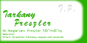 tarkany preszler business card